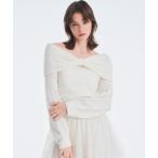 ショッピングリボン ニット セーター リボンモヘアニットトップス レディース