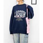 ニット セーター ロゴシシュウニット レディース