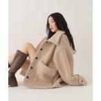 コート アウター ボアシャギーミドルジャケット　611464 レディース