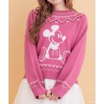 tシャツ ミッキー/ノルディックニットプルオーバー レディース