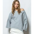 ショッピングオフショルダー トレーナー スウェット オフショルダースウェットプルオーバー レディース