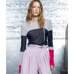 ショッピングブロック tシャツ カラーブロックチュールインナー レディース