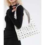 ショッピングエナメルバッグ トートバッグ サークルスタッズ エナメルタッチ トートバッグ/ハンドバッグ レディース