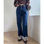 ショッピングブーツカット 「one after another NICE CLAUP」 ブーツカットデニムパンツ MEDIUM ネイビー レディース