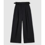 ショッピングサテン パンツ ウールサテンハイウエストパンツ レディース
