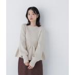 ニット セーター フォルムペプラムニット レディース
