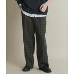  брюки Glenn проверка tuck широкий слаксы мужской 