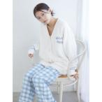 パジャマ ルームウェア べビモコプレッピーカーディガン レディース