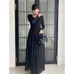 ワンピース レースクロシェロングドレス