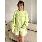 パジャマ ルームウェア ツイードロゴプルオーバー レディース