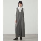 サロペット オーバーオール 「着回し抜群」フロントジップフォルムオールインワン レディース