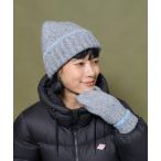 ニット帽 ニットキャップ 配色 ブランケットステッチ ニットキャップ レディース