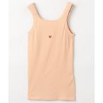 キャミソール BASERANGE/ベースレンジ Heart タンクトップ - ファインオーガニック・コットンリブ / TTHTK-CR-WI2