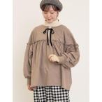 tシャツ ミニ裏毛切替ギャザープルオーバー レディース