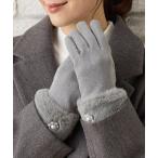 手袋 「ハニぽか・吸湿発熱」モチーフ付手袋 レディース