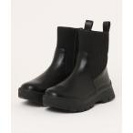 ブーツ a.v.v / ボリュームソール リブニット ショートブーツ レディース