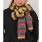 マフラー ストール ボーダー柄 モヘア マフラー / Striped mohair muffler レディース