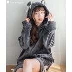 パジャマ ルームウェア もこもこ ショートパンツ ルームウェア パジャマ レディース 冬 あったか 前開き モコモコ 着る毛布「メモリーフリース」 レ