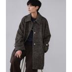 ステンカラーコート コート ヘリンボーンステンカラーコート レディース