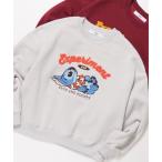 ショッピングミッキー トレーナー スウェット 「DISNEY/ディズニー」ミッキーマウス裏起毛サガラ刺繍クルーネックトレーナー レディース メンズ