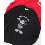 ショッピングミッキー トレーナー スウェット 「DISNEY/ディズニー」ミッキーマウス裏起毛プリントクルーネックトレーナー レディース メンズ