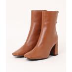 ブーツ 「ANGEL ALARCON」スクエアトウバックジップショートブーツ(D3005D) レディース