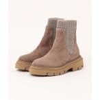 ショッピングニットブーツ ブーツ 「Luca Grossi」タンクソールリブニットサイドゴアブーツ(L3019L) レディース