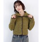 ショッピングボーダー ニット セーター 配色ボーダーニットトップス レディース