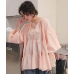 ブラウス シャツ コットンボイルティアードチュニック/トップス レディース