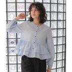 ブラウス シャツ ペプラムショートブラウ