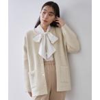 ショッピングドット カーディガン アンゴラ/フォックスブレンド　ニットカーディガン「洗濯機OK」 レディース