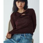 tシャツ twist sheer jersey top レディース