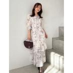 ワンピース Sustainableプリーツプリントワンピース