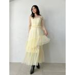 ドレス Sustainableティアードチュールドレス