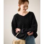 ニット セーター ミニフラワースパンコールニット レディース