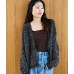 ショッピングラメ カーディガン ラメフェザーモールネップカーディガン レディース