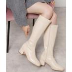 ショッピングロングブーツ ブーツ スクエアロングブーツ レイン対応 レディース