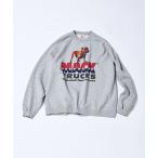 ショッピングパイル トレーナー スウェット MACK TRUCKS / マック・トラックス 別注 フェード  プリント スウェット メンズ