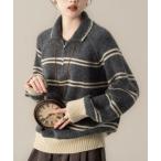 ニット セーター ボーダー柄ニットトップス レディース