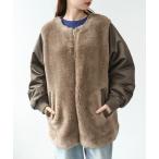 ブルゾン アウター ボア切替ミリタリー袖ジャケットコート レディース