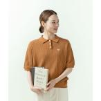 ポロシャツ ポロ 強撚綿 襟付きニットポロシャツ レディース