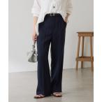 スラックス パンツ ウールライクストレートパンツ/セットアップ可/セレモニー対応 レディース