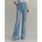 「Re:EDIT」 ブーツカットデニムパンツ TALL ブルー レディース