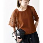 「SHIPS any」 半袖カットソー ONE SIZE キャメル レディース