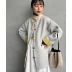 ショッピングドゥ カーディガン 「MAISON DE L'ALLURE/メゾンドゥラリュール」 ダブルフェイス 裏配色ニットカーディガン レディース