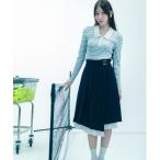 ショッピングスカート スカート プリーツレイヤードミディスカート