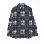 シャツ 起毛パッチワーク調 メンズ