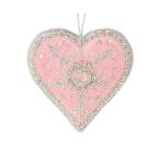 ショッピングオーナメント インテリア ビーズオーナメント ハート ピンク