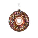 ショッピングオーナメント インテリア ガラスオーナメント ドーナツ ブラウン