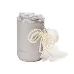 タンブラー チャーム付きステンレスタンブラー グリッター シルバー